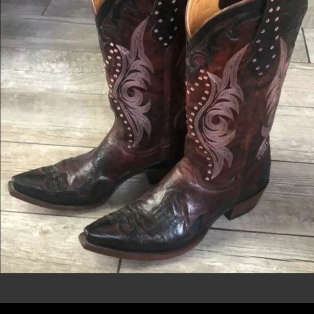 Old gringo western boots brown and black color
